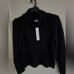 Olive & Oak Classic Black Cowl Neck Sweater